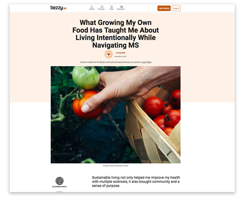 What Growing My Own Food Taught Me About Living Intentionally While Navigating MS by Ashley Harris